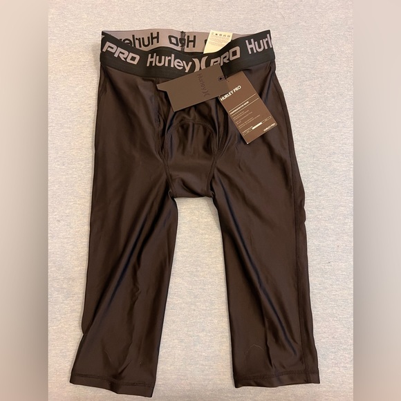 NEW Hurley Pro 23” Compression Surf Tights Shorts Black 50+ UPF JJF - Picture 3 of 4